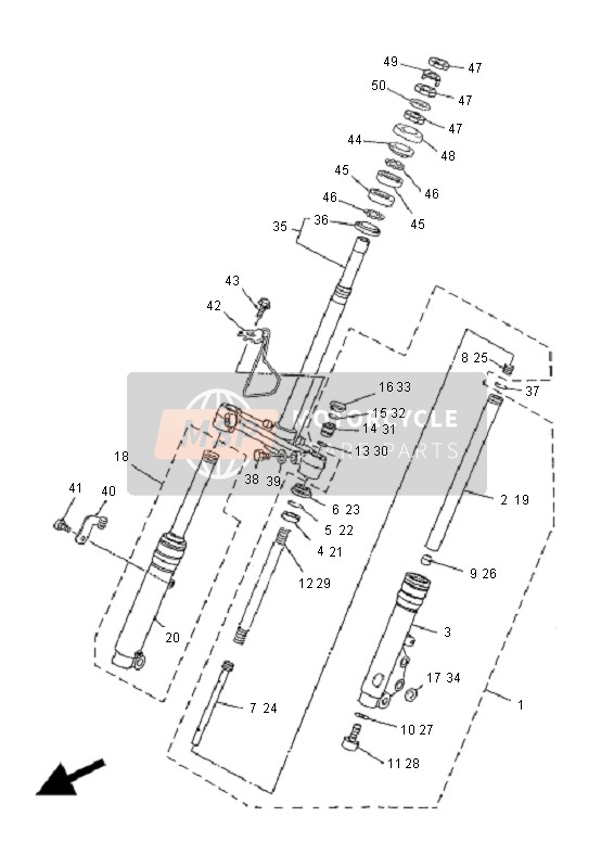 Yamaha YN50R NEOS 2008 Front Fork for a 2008 Yamaha YN50R NEOS